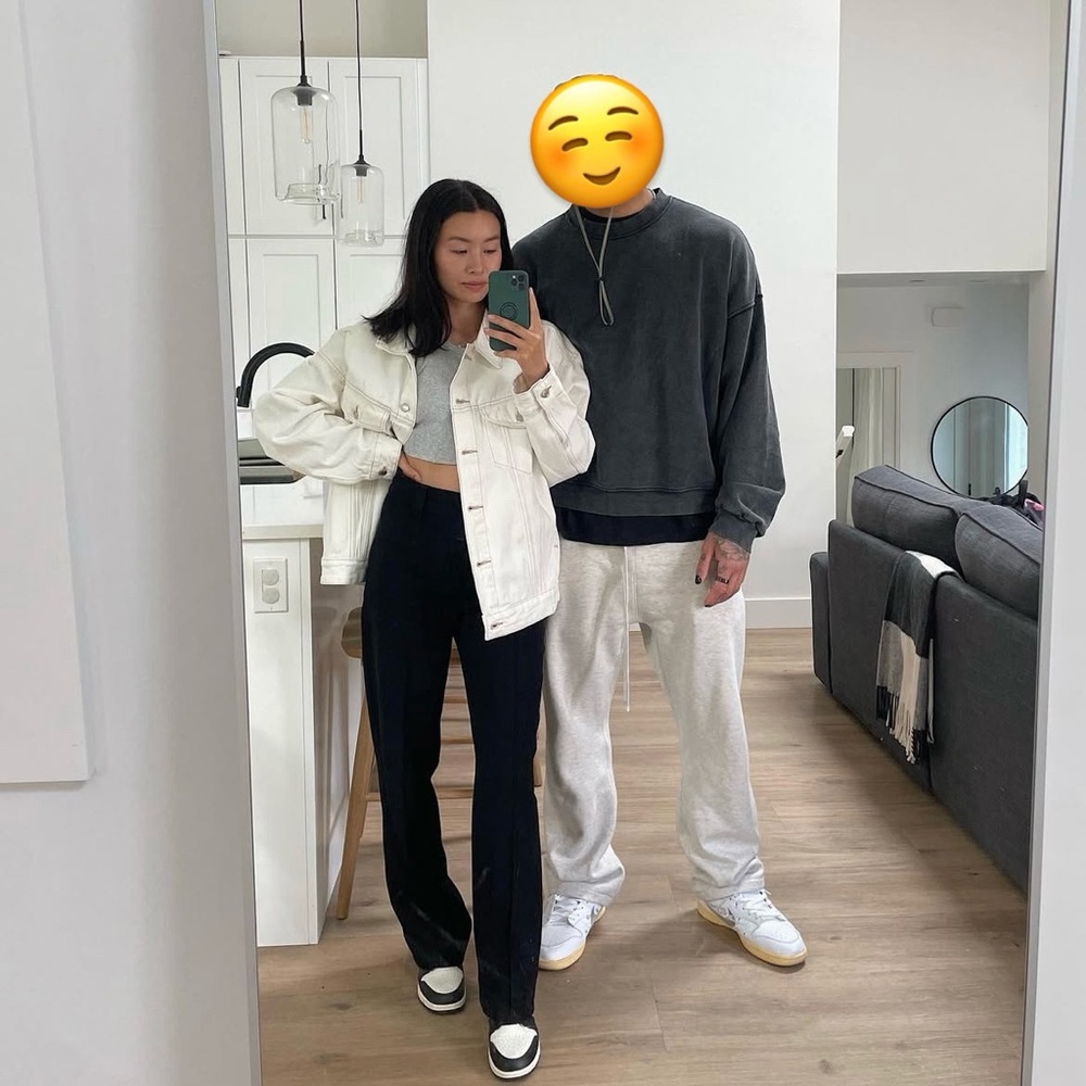 Zara White Oversized Denim Jacket